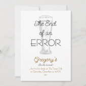 Invitation La fin d'une erreur Fête de divorce bière (Devant)