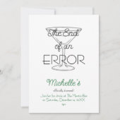 Invitation La fin d'une erreur Fête de divorce Martini (Devant)