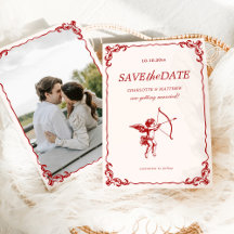 La Flèche de Cupidon Rouge Mariage Vintage Économi