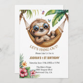 Invitation La fleur de Chillin au paradis (Devant / Derrière)