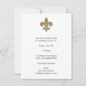 Invitation La fleur de Lis Gold avec le contour blanc et noir (Devant)