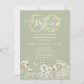 Invitation La Fleur sauvage blanche de la femme surprise 50èm (Devant)