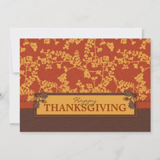 Invitation La floraison automnale en couleurs chaudes d'autom (Devant)