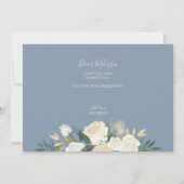 Invitation La Floraison D'Aquarelle Blanche Sera Ma Porte-Mèr (Dos)