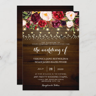 Invitation La floraison de Bourgogne est éclairée par le bois