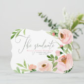 INVITATION LA FLORALE DE COULEUR D'EAU BLEUE GRADUÉE (Debout devant)