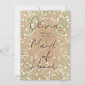 Invitation La florale du souffle du bébé sera-tu ma servante  (Devant)