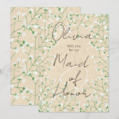 Invitation La florale du souffle du bébé sera-tu ma servante (Devant / Derrière)