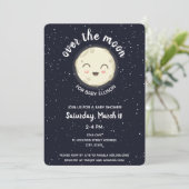 Invitation La Galaxie du Baby shower spatial de la Lune (Debout devant)