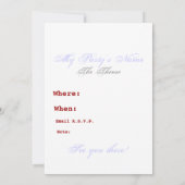 Invitation La Geisha des neiges (Dos)