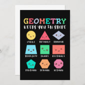 Invitation La géométrie vous permet de garder la forme, les f (Devant / Derrière)