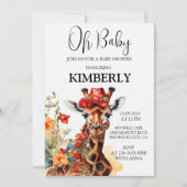 Invitation La girafe au long cou (Devant)