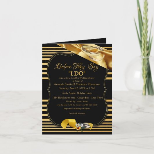 Invitation La grande douche de mariage de Gatsby (Devant)