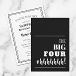 Invitation La grande fête des 40 ans<br><div class="desc">Jeter un jalon pour la fête du 40e anniversaire ? N'oubliez pas d'envoyer une invitation qui fera le bonheur des invités pour votre fête. "Les QUATRE GRANDS, hhhhhh !" - changez de couleur arrière - plan et d'âge - sur le devant et personnalisez les détails de votre fête sur le...</div>