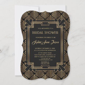 Invitation La grande Fête des mariées de Gatsby de Glam Roari