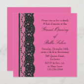 Invitation La grande ouverture de la dentelle française Fuchs (Devant / Derrière)