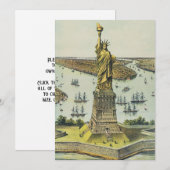 Invitation La Grande Statue de Bartholdi, Statue de la Libert (Devant / Derrière)