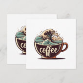 Invitation La Grande Vague De Café (Devant / Derrière)