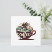 Invitation La Grande Vague De Café (Debout devant)