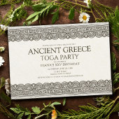 Invitation La Grèce antique togola fête d'anniversaire avec f