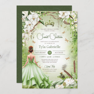 Invitation La Grenouille Prince Sweet 16 Princesse Anniversai