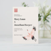 Invitation La grue dans le ciel (Debout devant)