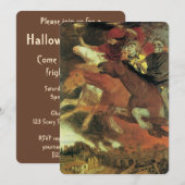 Invitation La Guerre par Arnold Böcklin, Halloween vintage (Devant / Derrière)