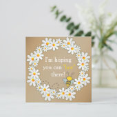 Invitation La guirlande et le vol de marguerite gaffent (Debout devant)