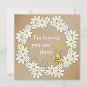 Invitation La guirlande et le vol de marguerite gaffent (Devant)