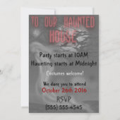 Invitation La Haunée À Willowstone (Dos)