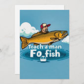 Invitation La joie de la pêche (Devant / Derrière)