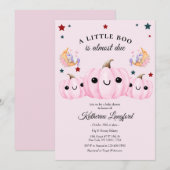 Invitation La Jolie Citrouille Est En Route | Baby shower d'H (Devant / Derrière)