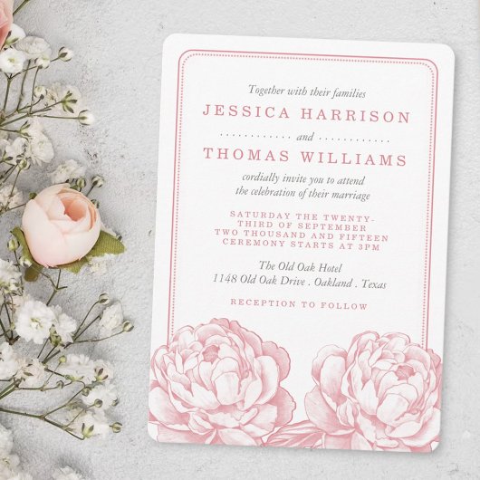 Invitation La jolie collection de Mariages floraux Peony