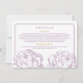 Invitation La jolie collection de Mariages floraux Peony (Dos)