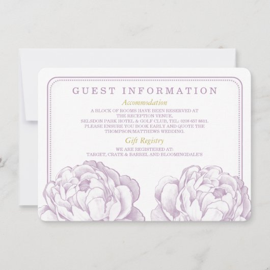 Invitation La jolie collection de Mariages floraux Peony (Devant)