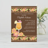 Invitation La ketmie tropicale de boissons fleurit la Fête de (Debout devant)