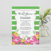 Invitation La ketmie tropicale moderne fleurit la Fête de la (Debout devant)