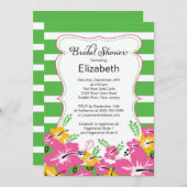 Invitation La ketmie tropicale moderne fleurit la Fête de la (Devant / Derrière)