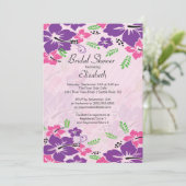 Invitation La ketmie tropicale moderne fleurit la Fête de la (Debout devant)