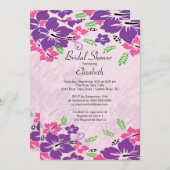 Invitation La ketmie tropicale moderne fleurit la Fête de la (Devant / Derrière)