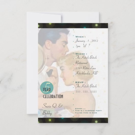 Invitation La Kitsch Bitsch : Célébration (Dos)