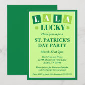 Invitation La La Lucky St. Patrick’s Day Party (Devant / Derrière)