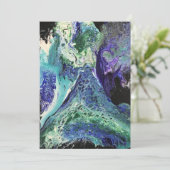 Invitation La Laguna peinture bleu, turquoise, blanc argent n (Debout devant)