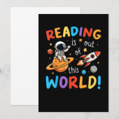 Invitation La Lecture Est Sortie De Cet Espace Mondial (Devant / Derrière)