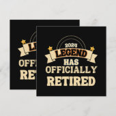 Invitation La légende a officiellement pris sa retraite (Devant / Derrière)