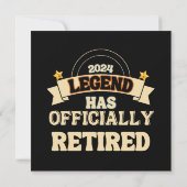 Invitation La légende a officiellement pris sa retraite (Dos)
