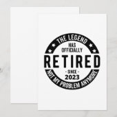 Invitation La Légende A Officiellement Retraité, Retraité 202 (Devant / Derrière)