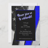 Invitation La légende retire la retraite de la police (Dos)