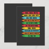 Invitation Là Leur Ils sont professeur de grammaire anglaise (Devant / Derrière)