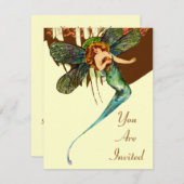 INVITATION LA LIBELLULE VINTAGE D'INVITATIONS DE PARTIE (Devant / Derrière)